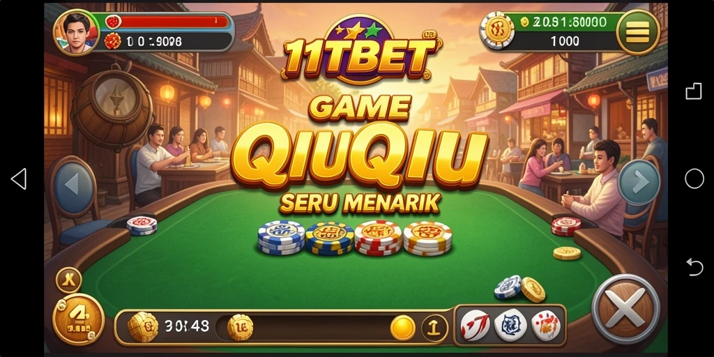 Tangkapan layar gameplay QiuQiu di 11TBET yang seru.