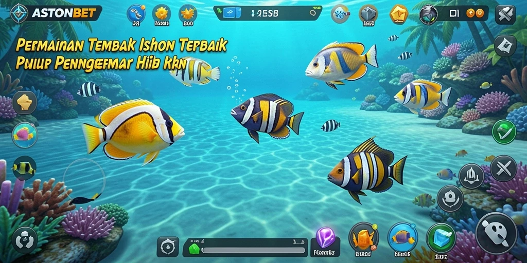 Tampilan gameplay menembak ikan di ASTONBET yang seru dan penuh warna.