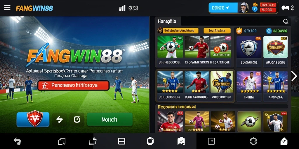Tampilan gameplay Sportsbook yang menarik dengan statistik real-time.