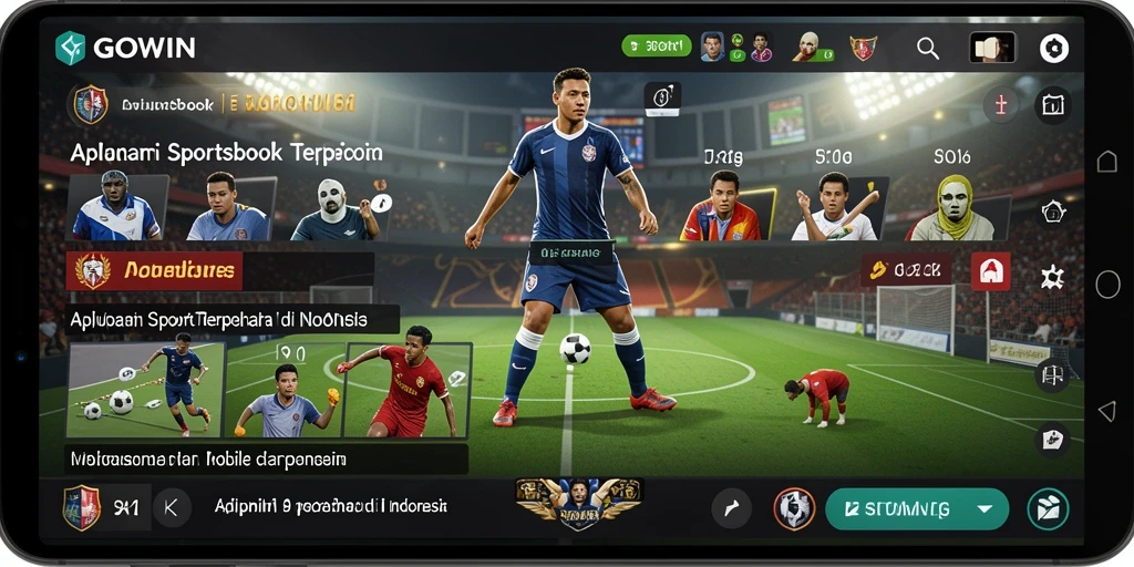 Screenshot GOWIN menampilkan antarmuka taruhan olahraga yang menarik dan mudah dipahami.