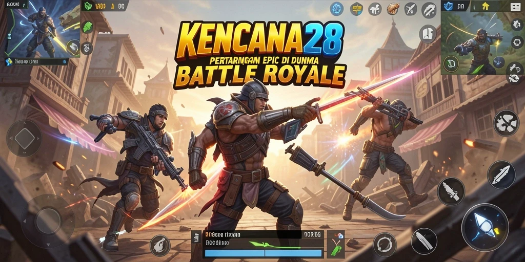 Gameplay KENCANA28: Pertarungan mendebarkan di arena Battle Royale.