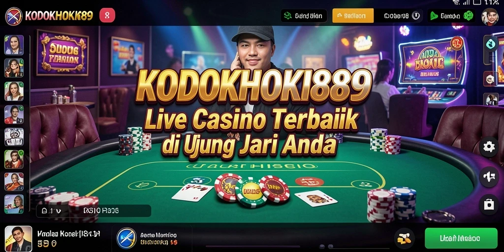 Tampilan gameplay Live Casino yang mendebarkan di KODOKHOKI889.