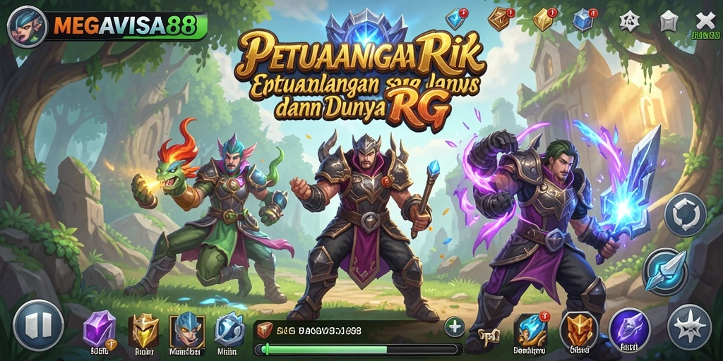 Tampilan gameplay RPG yang mendebarkan dan penuh aksi.