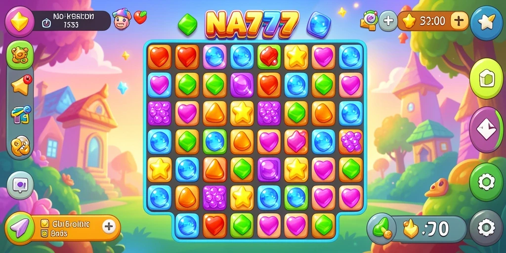 Tampilan gameplay NA777 yang penuh warna dan menantang.