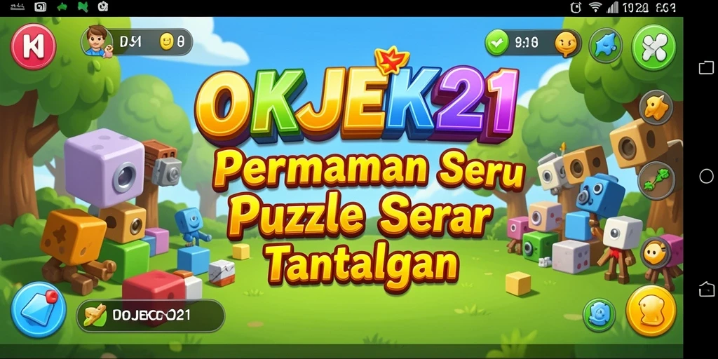 Screeshot gameplay OKJEK21 menunjukkan tantangan puzzle yang menarik dan menyenangkan.