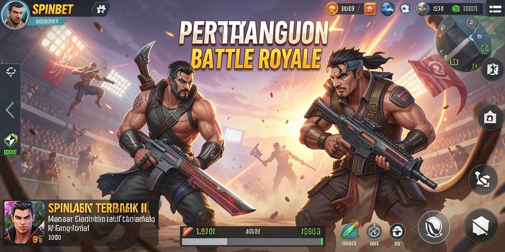 Tangkapan layar menunjukkan aksi seru dalam gameplay Battle Royale.