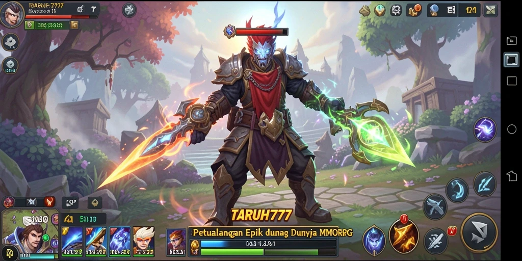 Screenshot TARUH777 menampilkan aksi seru dalam game MMORPG.