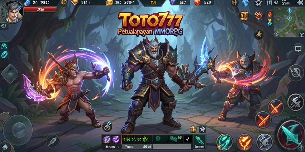 Tangkapan layar gameplay TOTO777 menunjukkan aksi pertarungan yang seru.