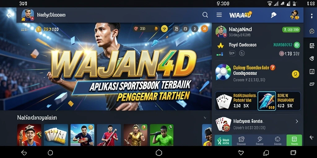 Tampilan antarmuka WAJAN4D dengan berbagai pilihan taruhan olahraga.