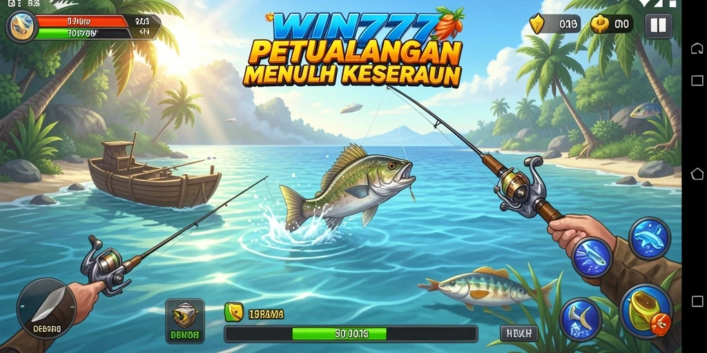 Tampilan gameplay WIN777 yang menampilkan pengalaman memancing seru.
